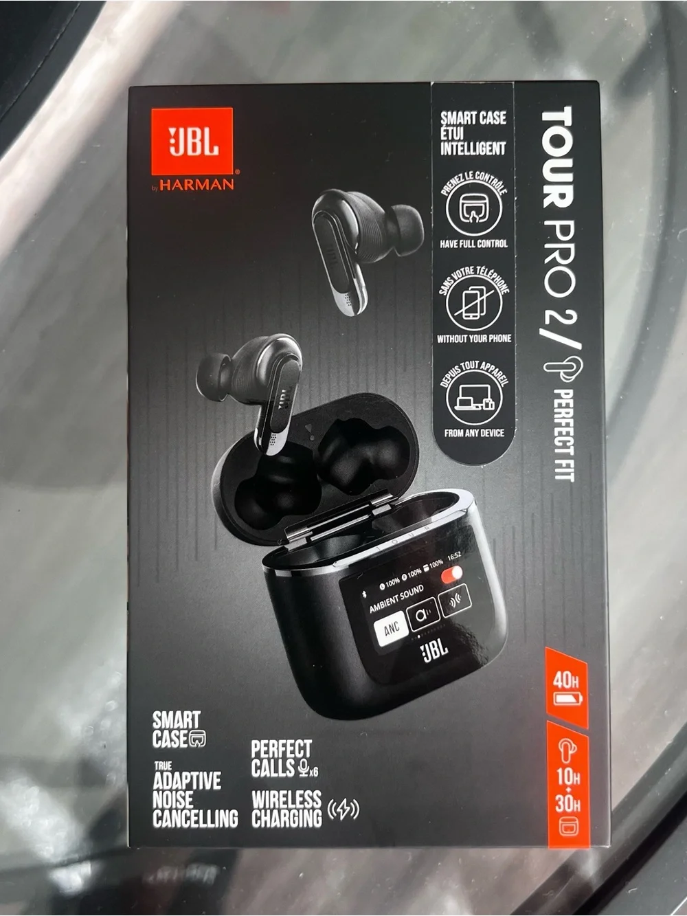 JBL Tour Pro 2 Wireless Earbuds - Black